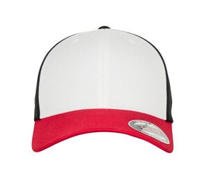 FLEXFIT 6277TT - Tricolour cap Red / White / Black